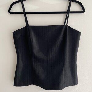 pinstripe 90's bustier top